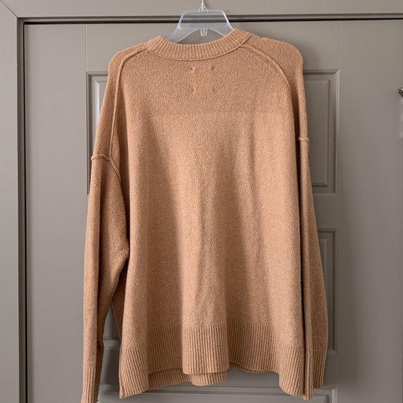 AERIE TAN CREWNECK SWEATER OVERSIZED MEDIUM - Picture 5 of 5